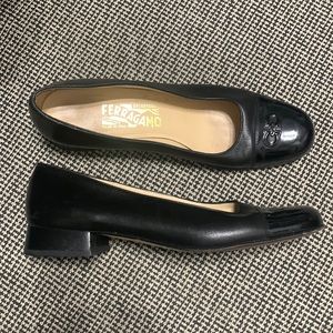 Ferragamo Cap Toe Flats (Similar to Chanel Design)